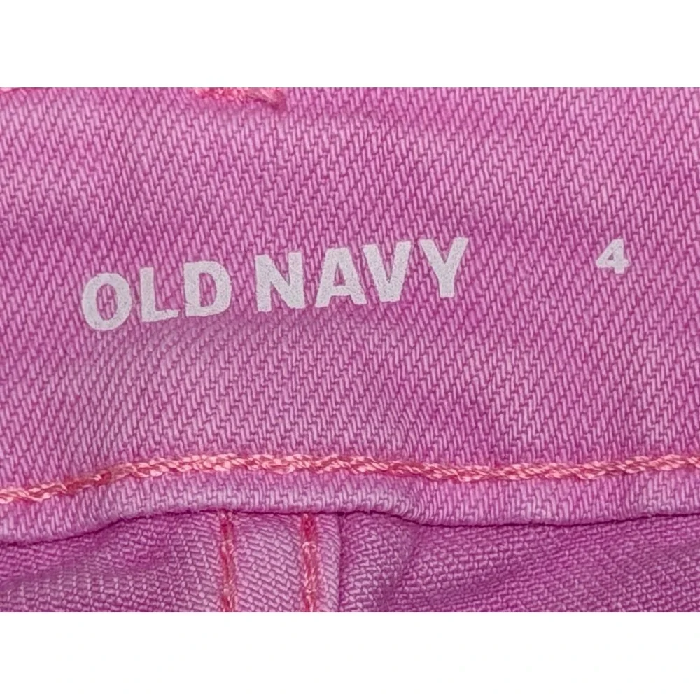 Old Navy Sky-Hi Wide Leg Jeans Pink Extra High Rise Size 4. NWT